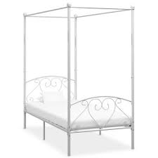 Check spelling or type a new query. Vidaxl Canopy Bed Frame White Metal 90x200 Cm Vidaxl Co Uk