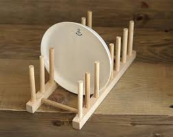 Wooden Dish Drainer Plate Rack Holder Stand Plates Drying Storage Kitchen Tool Kitchen Shelves Organization Plate Racks Plate Storage