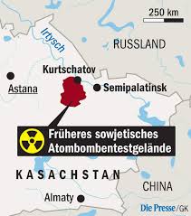 Lage almaty in almaty notiert auf der karte von kasachstan mit spezieller markierung. 18 15 Kasachstan Grenze Semej Atomsee Kurtschatow Hauptstadt Astana