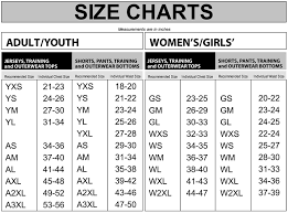 high5 size chart winners sportswear