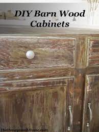 Diy Barn Wood Cabinets The Honeycomb Home Barn Wood Cabinets Barn Wood Wood Cabinets