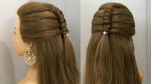 Other days, you may just want to mix up your look with a simple change. Beautiful Half Up Hairstyle For Wedding Or Party Easy Hairstyles Open Hair Style 9 July 2021