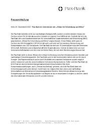 Mein schwerpunkt ist hierbei die beratung von npos, insbesondere von stiftungen und ordensgemeinschaften unter der besonderen berücksichtigung von nachhaltigen und ethischen kriterien. Pax Bank Und Klima Kollekte Neue Kooperation Beginnend Mit Dem 1 1 2019 Klima Kollekte