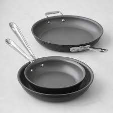 All Clad Ns1 Nonstick Induction 3 Piece Fry Pan Set Williamssonoma Induction Cookware Fry Pan Set Pan Set