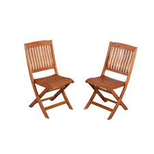 Hampton Bay Adelaide Eucalyptus Patio Dining Side Chairs 2 Pack Ktoc 1729 Hdp The Home Depo Outdoor Wood Furniture Outdoor Dining Chairs Side Chairs Dining