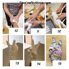 Diy Plaster Cast Hands Hand Art Projects Plaster Art Plaster Hands