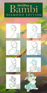 Dessiner Les Personnages De Disney Comment Dessiner Pan Pan Le Lapin De Bambi Dessiner Bambi Dessins Disney Mouton Dessin