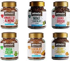 Our flavour infused coffees are made using smooth, 100% arabica beans gently infused with high quality flavours from ingredients we love. Amazon Com 6x Beanies Flavored Instant Decaf Coffee Jars Creamy Caramel Cookie Dough Mint Chocolate Irish Cream Chocolate Orange Amaretto Almond Grocery Gourmet Food