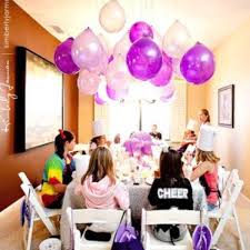 Happy Birthday Party Balloon Decoration Ideas Without Helium Hang Balloons Without Helium Upside Down Party Entertainment Party Themes Bday Party
