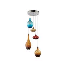 Colorful pendant lights & colorful hanging lights from shades of light! Kellaway Contemporary Multi Coloured Glass Ceiling Pendant Light 61333 Lighting From The Home Lighting Centre Uk