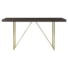 Update your dining room with this contemporary better homes & gardens bankston dining table. Thomas Bina Bridge Modern Classic Wood Stainless Steel Rectangular Dining Table 60 Inch 31 D 40 D Kathy Kuo Home