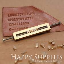 Custom Leather Stamp 26 Alphabet Stamp Brass Metal Stamp Etsy Leather Stamp Leather Stamps Leather Working