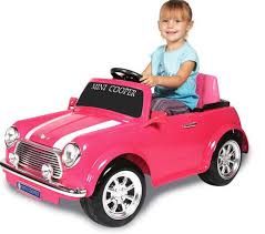 Girls Kids Barbie Pink Electric Power Mini Cooper Wheels Motorized Ride On Car Pink Mini Coopers Mini Cooper Mini Cooper Wheels