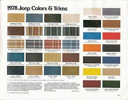 1978 Jeep Colors And Trims Jeep Cj7 Jeep Truck Jeep Cherokee