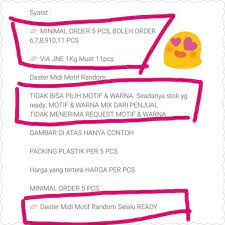 Maybe you would like to learn more about one of these? Daster Midi Motif Random Murah Minimal Order 5 Pcs Tidak Bisa Pilih Motif Daster Midi Murah Shopee Indonesia