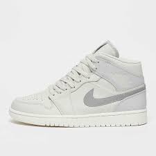 Nike Air Jordan 1 Mid White Black Grey Jordan Air Jordan 1 Mid White Sneakers Bij Snipes Witte Gympen Air Jordan Sneaker