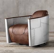 Aviator Leather Swivel Chair Leather Swivel Chair Chair Swivel Chair