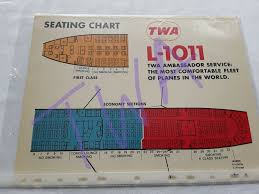 Twa Ambassador Service Seat Charts 1971 L1011 747