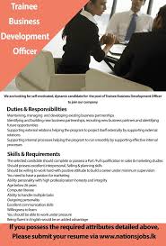 Looking For Trainee Business Development Officer Hurry Up Apply Now Https Www Nationsjobs Lk Jobs Trainee Business De Business Development Development Job
