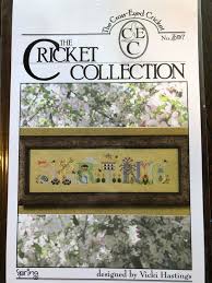 Cross stitch patterns by designer. Cross Eyed Cricket Spring The Cricket Collection Cross Stitch Chart Counted Cross Stitch Pattern Pattern Only