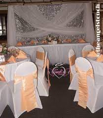 A Beautiful Peach And Silver Wedding Peach Silver Wedding Backdrop Decor Decor Table Decorations Silver Wedding