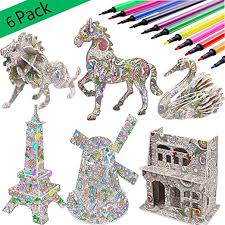 With this crossword easy puzzle books for kids 6 7 8 they're. Amazon Com Kazoku 3d Coloring Puzzle Set 6 Pack Puzzles With 24 Pen Markers Art Coloring Painting 3d Puzzle For Kids Color Puzzle Puzzles For Kids Puzzle Set