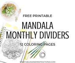 Maybe you would like to learn more about one of these? Free Printable Mandala Coloring Monthly Pages Printables And Inspirations
