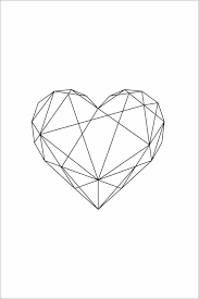 Über ein selbst ausgemaltes herz in roten farben freut sich jeder. Pulse Of Art Schwarzes Geometrisches Herz Poster Online Bestellen Posterlounge De
