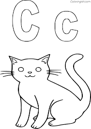 From images of a kitty cat in a window to interesting facts sheets on breeds such as the norwegian forest cat, these pages offer art. Letter C And A Little Cat Coloring Page Coloringall
