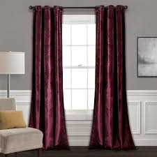 set of 2 prima velvet room darkening window curtain panels lush decor in 2020 color block curtains curtains living room velvet curtains