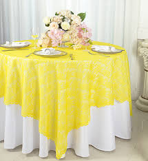Purple's rarity in nature has given it a supernatural aura for a long time. Wedding Linens Inc 72 In X 72 In Lace Table Overlays Lace Tablecloths Square Lace Table Overlay Linens Lace Table Toppers For Wedding Decorations Events Banquet Party 1pc Canary Yellow