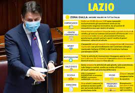 Dal 8 febbraio sono in zona gialla le seguenti regioni: Nuovo Dpcm Il Lazio E Zona Gialla Tuttogolfo