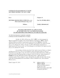 UNITED STATES BANKRUPTCY COURT SOUTHERN DISTRICT OF NEW YORK  ----------------------------------------------------------------x :