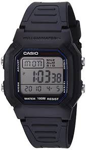 Casio Men S W800h 1av Classic Sport Watch With Black Band 10 Year Battery 100m Water Resistant Led Light W Digital Sports Watches Sport Watches Casio Digital