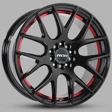 Black And Red Wheels Road Series Evolution R Matt Black Red Roh Wheels Australia Wheel Black And Red White Rims