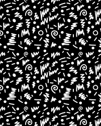Black And White Throwback Aesthetic Memphis Night Black And White Retro Throwback 80 S Inspired Pattern Design Art Print By Black And White Aesthetic Black And White Black And White Background