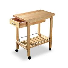 It can be kept in the store rooms in order to keep the containers needed in the kitchen. Dauhaus Cart With Drawer Michigan Maple Block