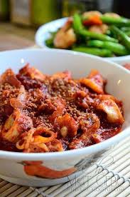 Sambal Sotong Kacang Tumbuk Masakan Asia Resep Makanan Memasak