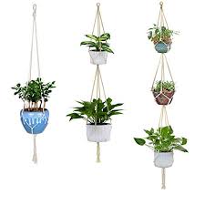 Hanging metal basket planter (antique white) sold by growkart. Ironbuddy 3 Pack Macrame Hanging Planter Holder 1 2 3 Tier Plant Hanger Indoor Outdoor Hanging Cotton Rope For Hanging Basket Plant Flower Pot Buy Online In Burkina Faso At Burkinafaso Desertcart Com Productid 104502274