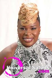 Short Blonde Hairstyle with Tapered Sides from Katina King