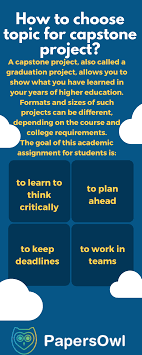 Piper hodson, nres online program director richard brazee, associate professor robert j. How To Choose Topic For Capstone Project Paper Writing Service College Essay Tips Essay Writer