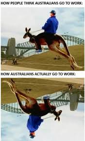 HOW PEOPLE THINK AUSTRALIANS GO TO WORK: HOW AUSTRALIANS ACTUALLY GO TO  WORK: / australia :: countries :: kangaroo :: jokes for retards :: pun  intended :: sandbox - JoyReactor