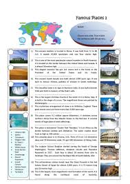 Famous Places Worksheet Free Esl Printable Worksheets Made By Teachers Famous Places Geography Worksheets Kids Writing