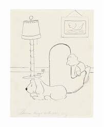 A collection of the master's dogs. Thurber James Some Dogs Actually Cry Mutualart