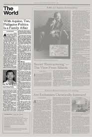 For instance, we best remember batanes cory aquino's personal qualities helped her assume the mantle of leadership after her husband's assassination. The World With Aquino Too Philippine Politics Is A Family Affait The New York Times