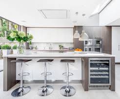 modern kitchen white quartz countertops