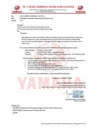 Untuk umum, tulis tangan, di pabrik, di pt sebagai karyawan yang baik dan benar. Contoh Surat Lamaran Kerja Pt Yamaha Music Manufacturing Cute766