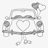 Malvorlage auto just married june 18 2018 admin das hochzeitsauto cabrio ausmalbild aus der kategorie 2x 10x autofahne just married auto fahne flagge liebe hochzeit justmarried love. 1