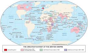 Create your own custom map of europe. British Empire Countries Map At Its Height Facts Britannica
