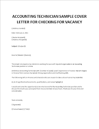 Accounting Technician Cover Letter No Experience